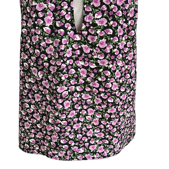 NWT Zara Black & Purple Floral Printed Cutout Halter Top - M - Picture 6 of 14